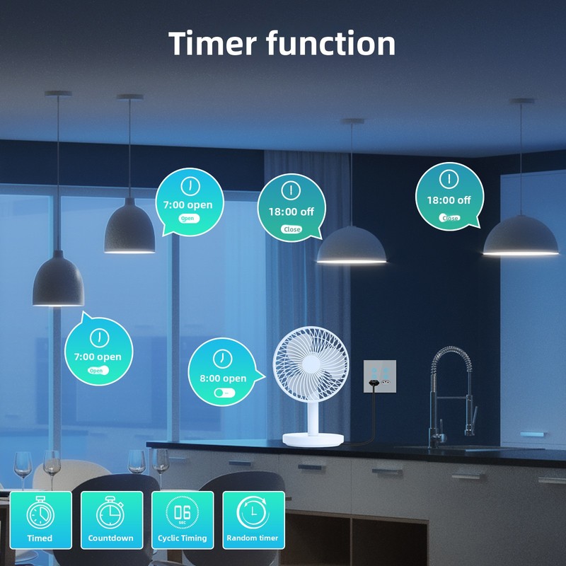 Enchufe inteligente WiFi MOES  - Timer Dual Outlet reseña y precio